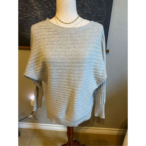 J.Crew Wool Cashmere Boat Neck Cable Gray Sweater Women Top XXS Style 54574 - Picture 1 of 13